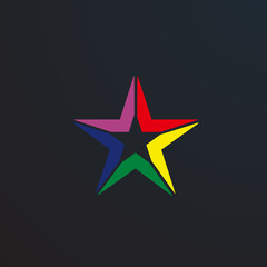 Fototapeta premium star logo icon