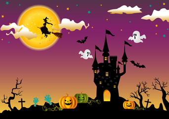 ベクター、ハロウィンの背景