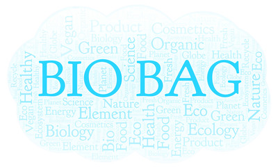 Fototapeta premium Bio Bag word cloud.