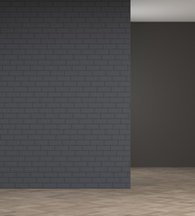 empty room interior home design background  3d illustration empty brick wall home livable