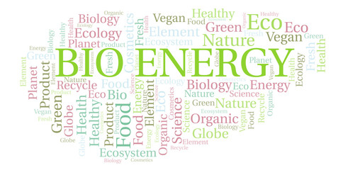Obraz premium Bio Energy word cloud.