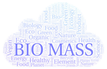 Obraz premium Bio Mass word cloud.