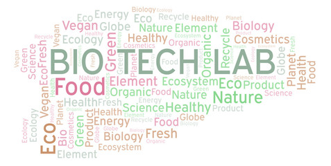 Fototapeta premium Bio Tech Lab word cloud.
