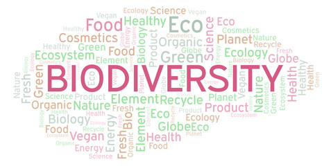 Fototapeta premium Biodiversity word cloud.