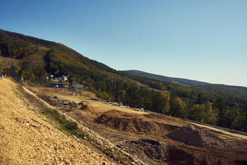 Naklejka premium road in mountains