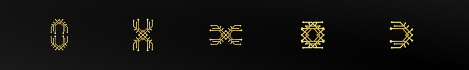 abstract geometry logo icon