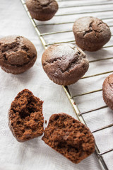 chocolate brownies on a plate