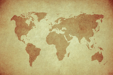 grunge map of the world.