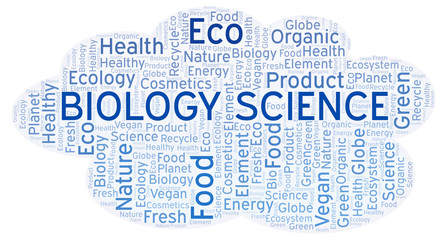 Obraz premium Biology Science word cloud.