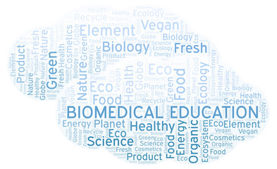 Obraz premium Biomedical Education word cloud.