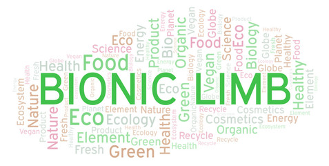 Fototapeta premium Bionic Limb word cloud.