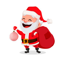 Merry Christmas. Funny Santa Claus.