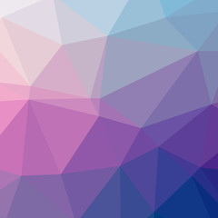 Illustration of beautiful blue low poly background.