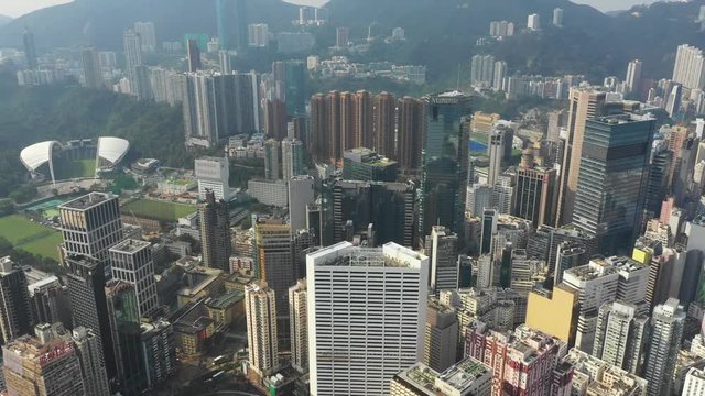 Aerial view of Hong Kong Cityscape