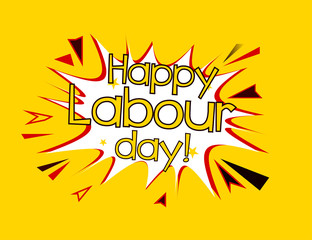 happy labor day pop art