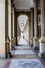 Mill Colonnade in Karlovy Vary which is the most visited spa town in Czech Republic.