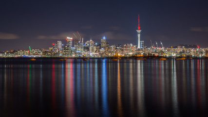 Auckland city at night, New Zealand