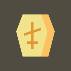 Fototapeta premium Silhouette icon coffin