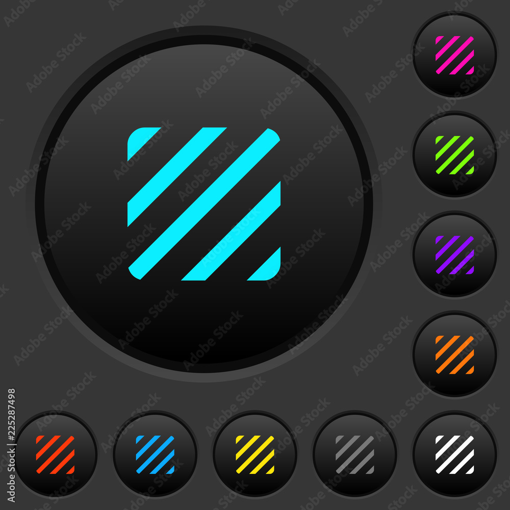 Poster texture dark push buttons with color icons
