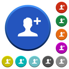 Add new user beveled buttons