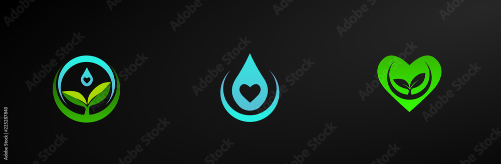 Wall mural  water love icon illustration design