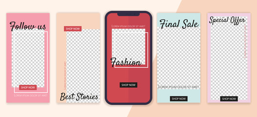 Set of Stories for Instagram. Pack for creature your unique content.