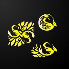 fire bird icon illustration design