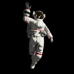 Naklejka premium 3d rendered illustration of an astronaut in space