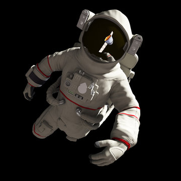 3d rendered illustration of an astronaut in space