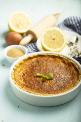 Homemade lemon tart