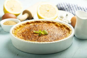 Homemade lemon tart