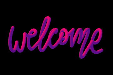 slogan Welcome phrase graphic vector Print Fashion lettering calligraphy