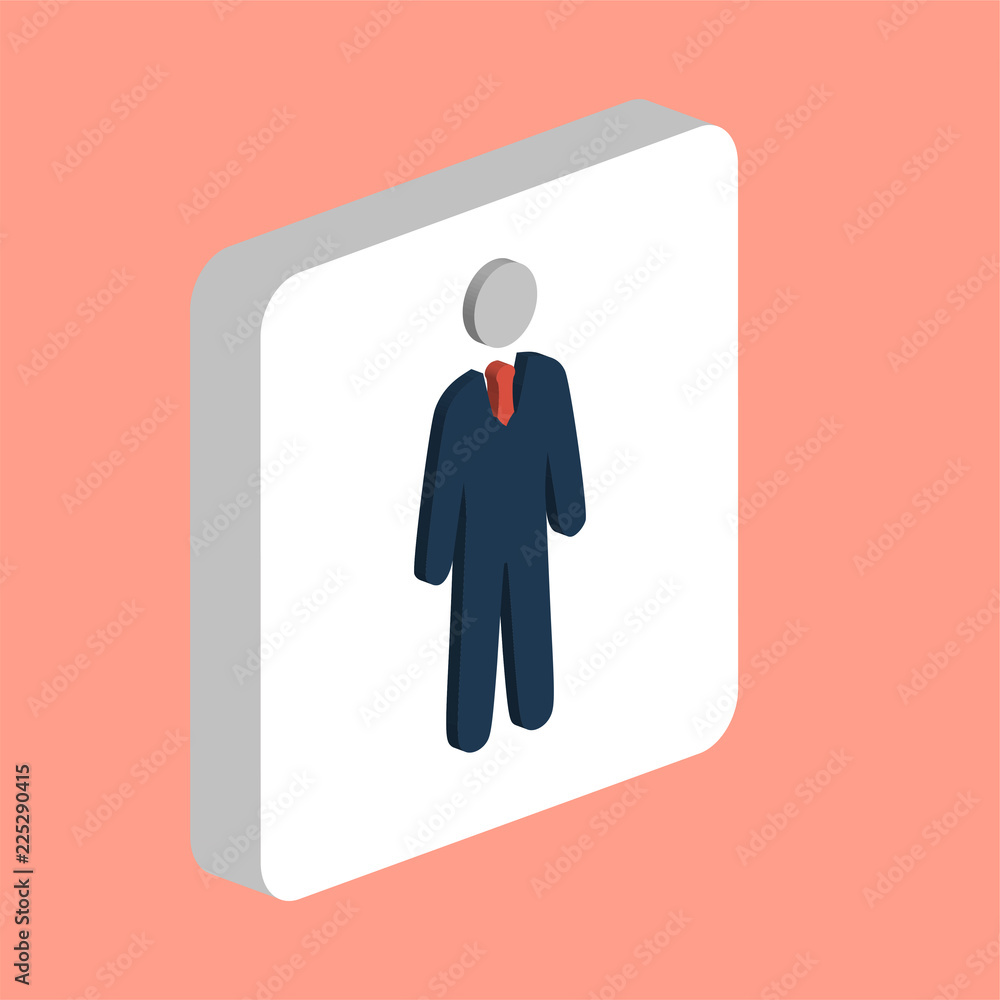 Poster businessman simple vector icon. illustration symbol design template for web mobile ui element. perfe