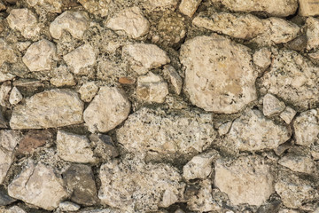 old brick masonry in the historic ruins of the ancient city of Phaselis