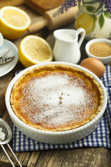 Homemade lemon tart