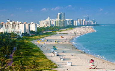 Miami beach Florida Aerial view