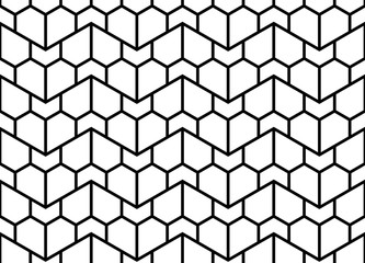 Abstract geometric pattern. A seamless vector background. White and black ornament. Graphic modern pattern. Simple lattice graphic design