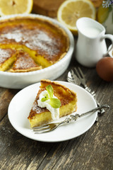Homemade lemon tart