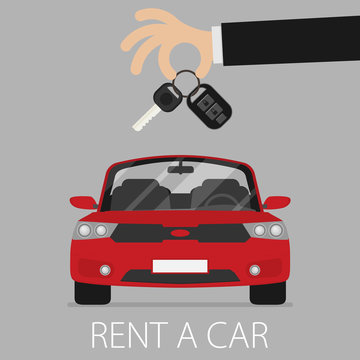 Rent a car design, vector illustration