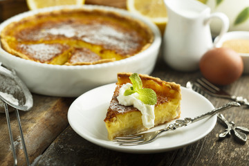 Homemade lemon tart