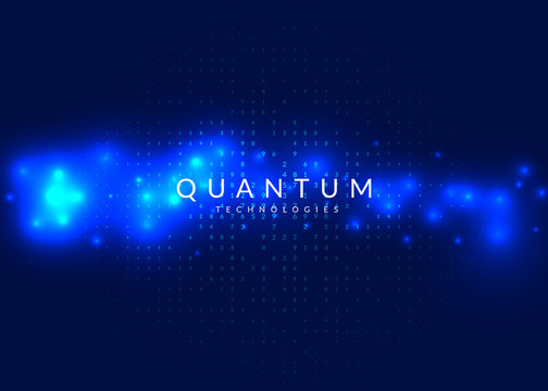 Deep learning background. Technology for big data, visualization, artificial intelligence and quantum computing. Design template for innovation concept. Vector deep learning backdrop.