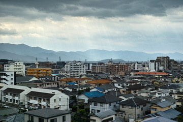 Fototapeta premium cloudy day fukuoka city Japan