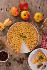 Crumble apple cake.