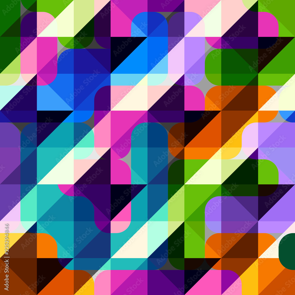 Poster Seamless background pattern. Hounds-tooth pattern in abstract low poly geometric style.