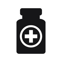 Pills bottle icon. Health Care Vector illustration