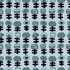 Flower background. Seamless pattern.Vector. 花のパターン