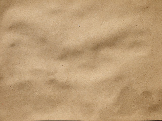 Close up of wet wrinkle brown bag texture