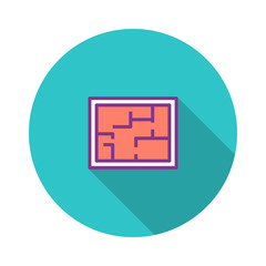 Fototapeta premium Floor Plan Flat Icon