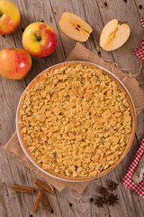 Crumble apple cake.