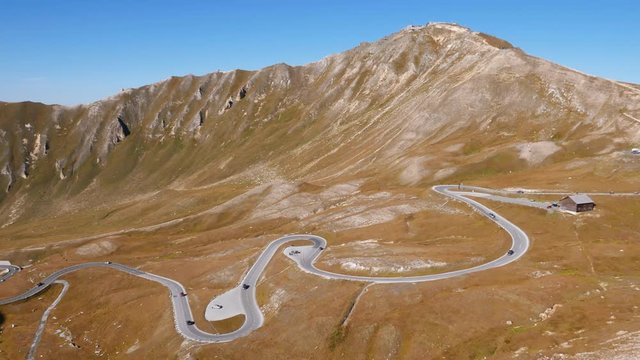 Time lapse of Fuscher Torl pass on Grossglockner scenic High Alpine Road, Austria